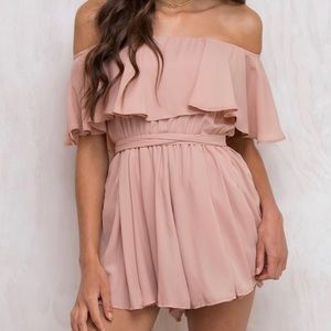 tiny buddha off the shoulder play suit